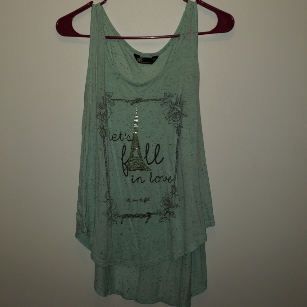 Light Blue High Low Tank